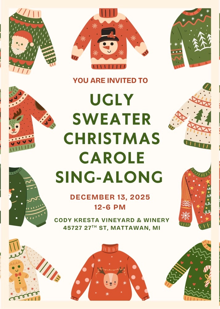 Colorful Illustrative Ugly Sweater Christmas Party Invitation – 1