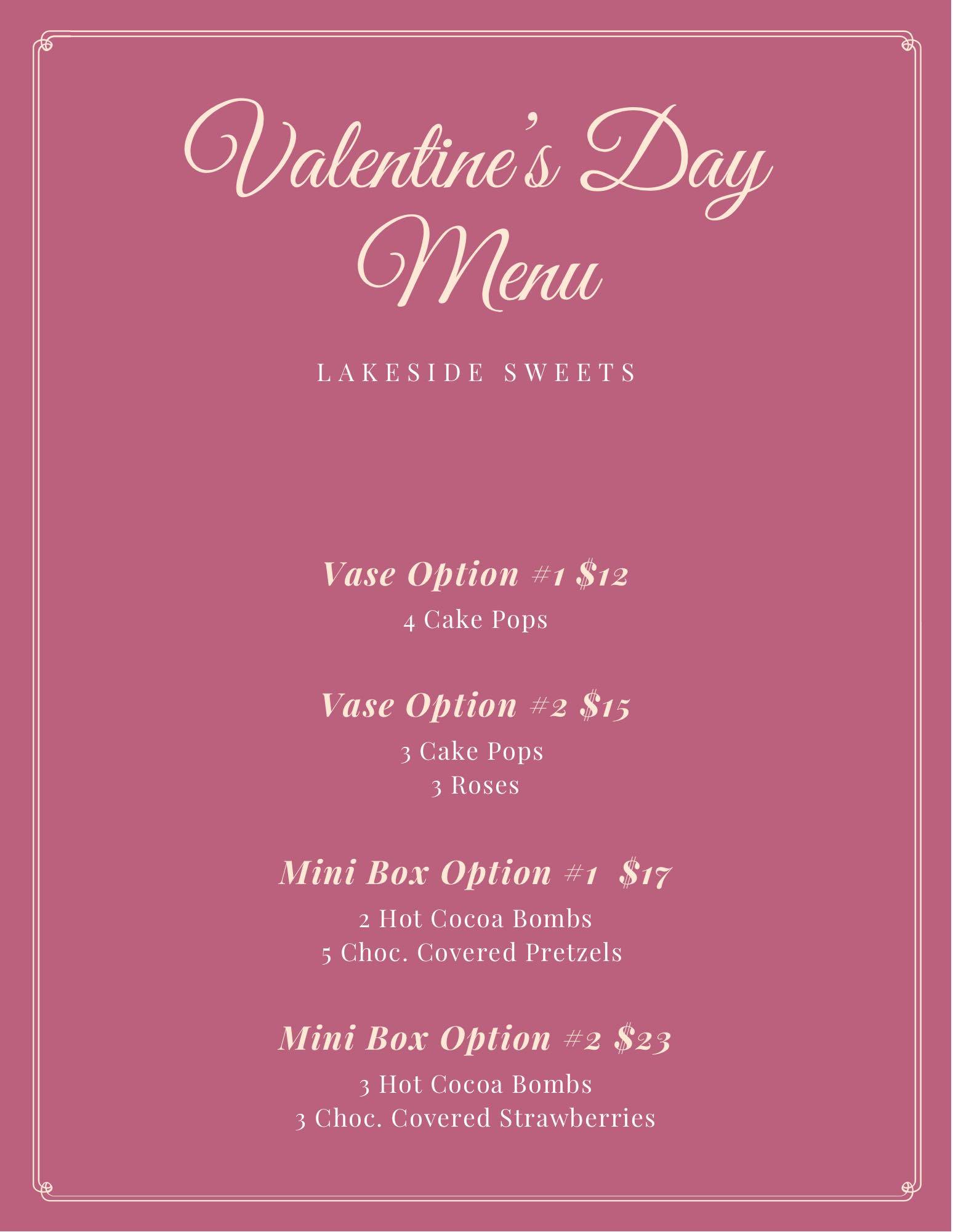 sweet igloo menu